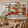 Autumn mirror in a country dining room art wall mirror