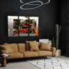 Autumn modern artistic contemporary mirror room setting wall mirror