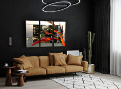 Autumn modern artistic contemporary mirror room setting wall mirror