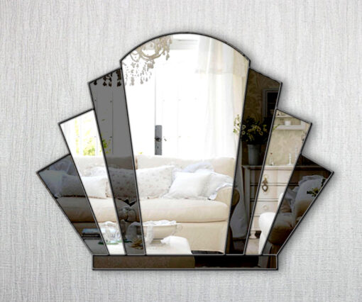gatsby art deco over mantle fan wall mirror