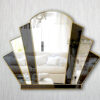 gatsby art deco over mantle fan wall mirror