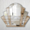 gatsby art deco over mantle fan wall mirror