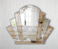 gatsby art deco over mantle fan wall mirror