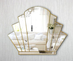 gatsby art deco over mantle fan wall mirror