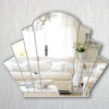gatsby art deco over mantle fan wall mirror