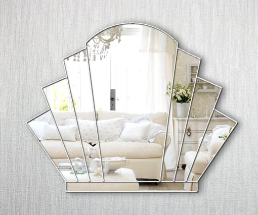 gatsby art deco over mantle fan wall mirror