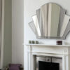 gatsby art deco over mantle fan wall mirror