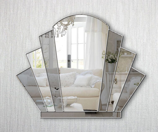 gatsby art deco over mantle fan wall mirror