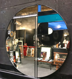 Hermes art deco frank lloyd wright round wall mirror