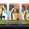 high society glass art deco wall art