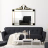 Juliette in gold art deco wall mirror