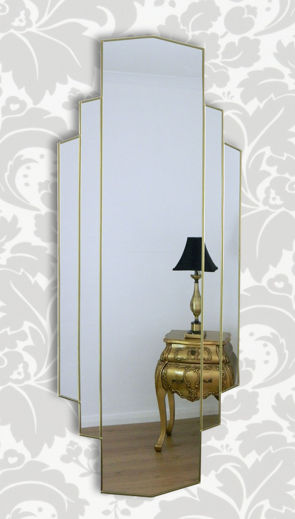 Metro Original Handcrafted Full Length Wall Mirror In Gold