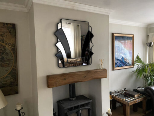 Poirot art deco wall mirror