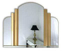 regal overmantel classic gold wall mirror