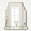 Ritz gold trim art deco wall mirror