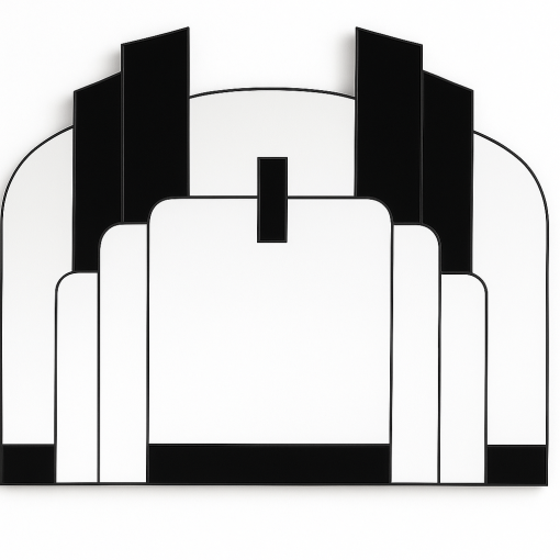 savoy art deco wall mirror
