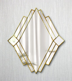 St Moritz gold trim art deco wall mirror