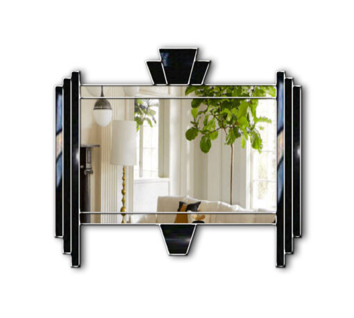 Toulouse Art Deco gold and black wall mirror
