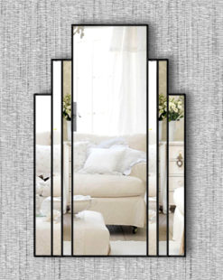 brooklyn black art deco wall mirror