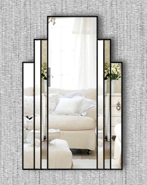 brooklyn black art deco wall mirror