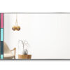 Chameleon modern symphony with silver trim wall mirror
