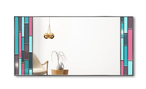 Chameleon modern symphony with silver trim wall mirror