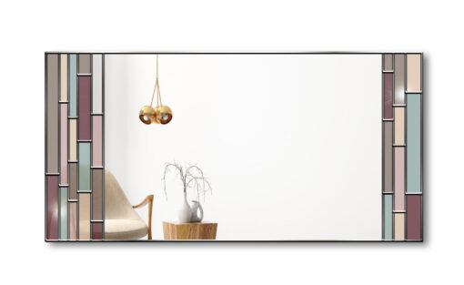 Chameleon modern winter with silver trim wall mirror