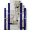 classic deco polished blue are deco wall mirror