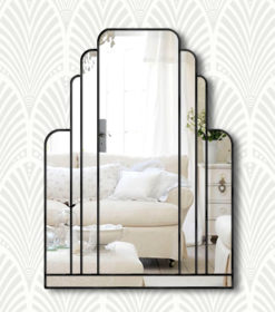 manhattan black art deco mirror