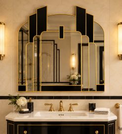 savoy art deco wall mirror