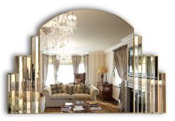 simone over mantle gold wall mirror