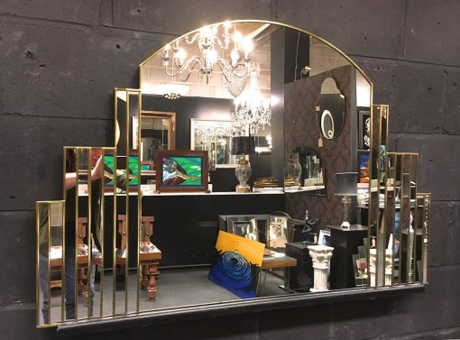 Simone Art Deco Wall Gold Mirror