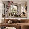 vortex autumnal silver trim living room wall art mirror