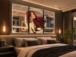 ruby bedroom 1 tryptich mirror wall art