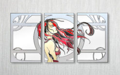 modern mirrored wall art mirrortriptych