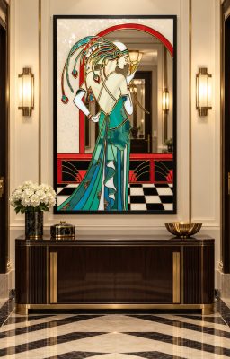 thelma hallway mirrored art wall mirror