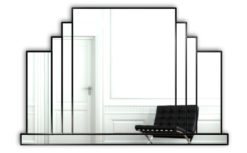 mayfair black art deco mirror