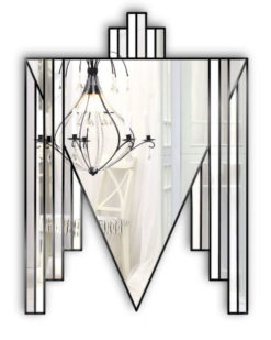 danube black art deco mirror