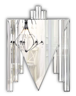 danube silver art deco mirror