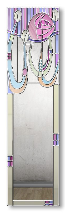 Finished in Silver Trim Anabel Original Handcrafted Rene Macintosh Mirror