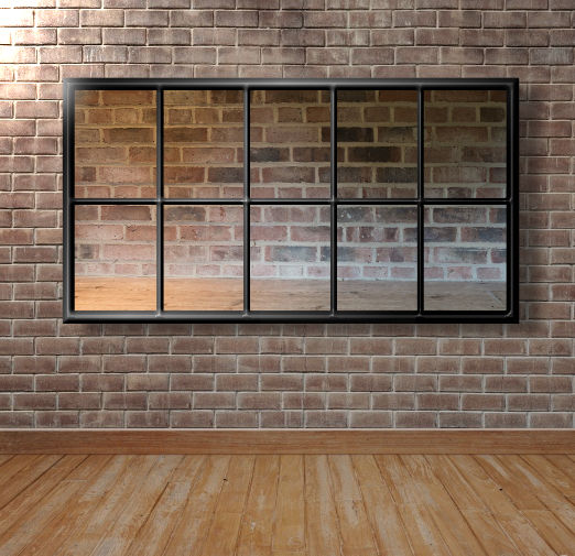 Strauss Original Industrial Handmade Metal Window Mirror Bespoke Industrial Handmade Metal Window Mirror