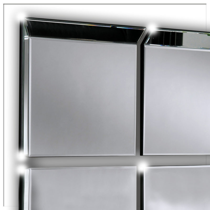 Victoria 4 Section Window Handmade Bevelled Over Mantle Wall Mirrors ...