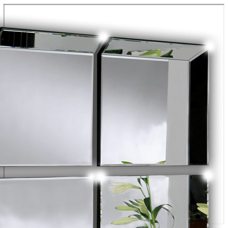 Victoria 4 Section Window Handmade Bevelled Over Mantle Wall Mirrors ...