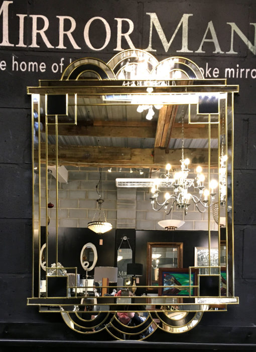 Hepburn art deco in gold mirror