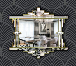 Over Mantle Fan Wall Mirror