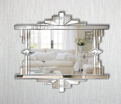 exquisite, handcrafted Art Deco Glamour Wall Mirror, a unique masterpiece that exudes luxury and sophistication. This exclusive design, painstakingly crafted in England, epitomizes the timeless Art Deco style.