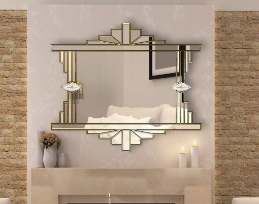 Mia thumb gold room set art deco wall mirror