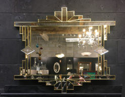 art deco gold mirror