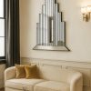 The New York Art Deco Wall mirror is a stunning and unique mirror that will create a lasting impression on all art deco enthusiasts with its vertical, spire-like mirrored panels, slightly angled to create a wonderful, glittering three-dimensional effect.