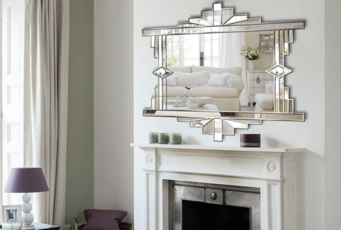 mia art deco wall mirror